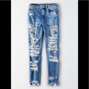 AE stretch mom jean